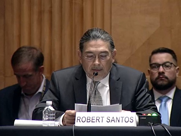 Robert Santos at the Senate hearing